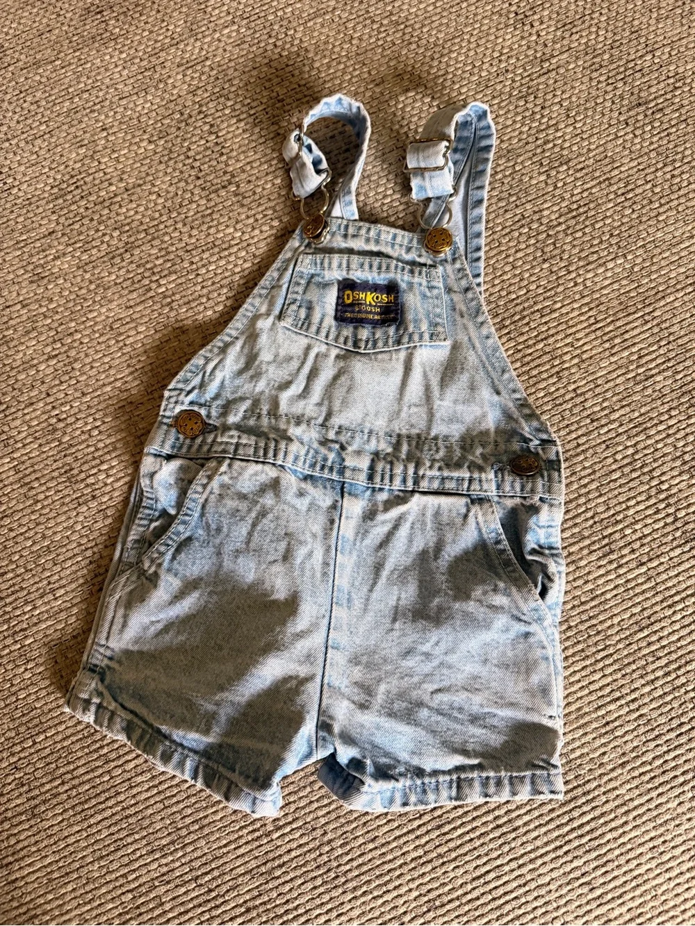 OshKosh B'gosh Light Wash Denim Overalls - Blue